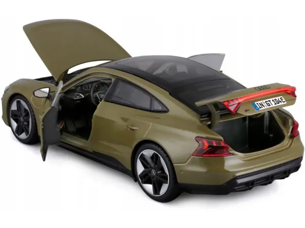 2022 Audi RS e-tron GT Dark Green with Sunroof 1/18 Diecast Model Car by Bburago #3