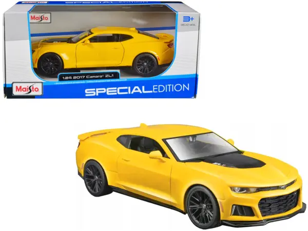 2017 Chevrolet Camaro ZL1 Yellow Metallic "Special Edition" 1/24 Diecast Model Car by Maisto #1