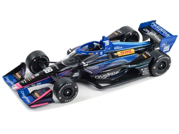 Dallara IndyCar #28 Romain Grosjean "DNSFilter" Andretti Autosport (Road Course Configuration) "NTT IndyCar Series" (2023) 1/18 Diecast Model Car by Greenlight #2