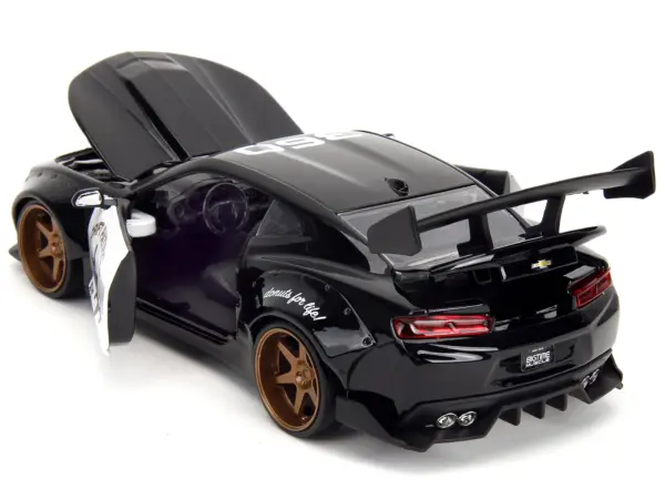 2016 Chevrolet Camaro Widebody Black and White "Drift Patrol" "Wide Body" Series 1/24 Diecast Model Car by Jada #4