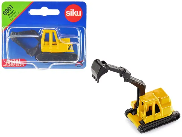 Excavator Yellow and Black Diecast Model by Siku #1