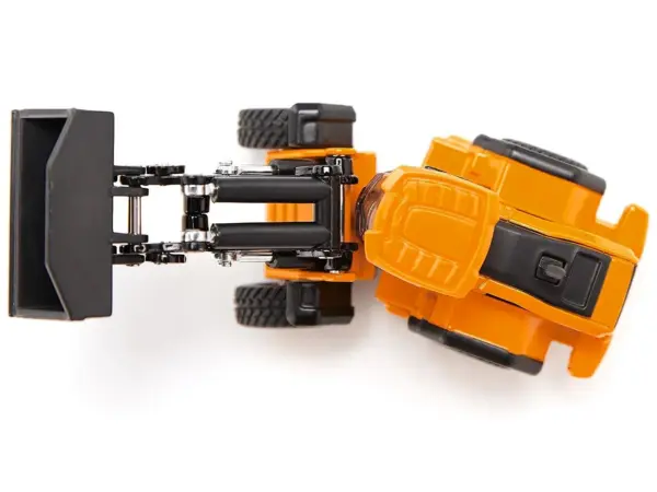 MAN Truck Blue Metallic with Low Loader Trailer and JCB 457 Wheel Loader Yellow 1/87 (HO) Diecast Model by Siku #4