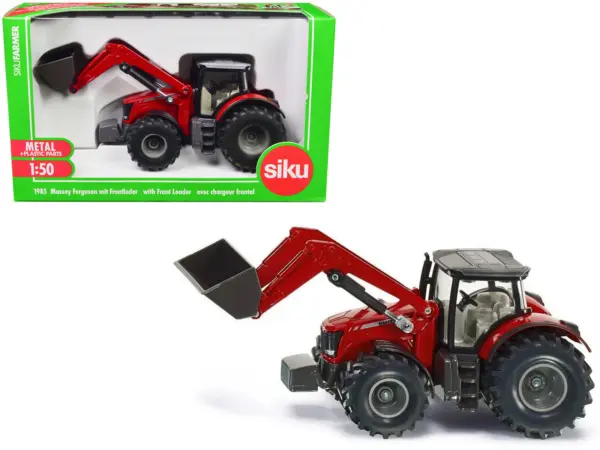 Massey Ferguson 8690 Tractor with Front Loader Red 1/50 Diecast Model by Siku #1