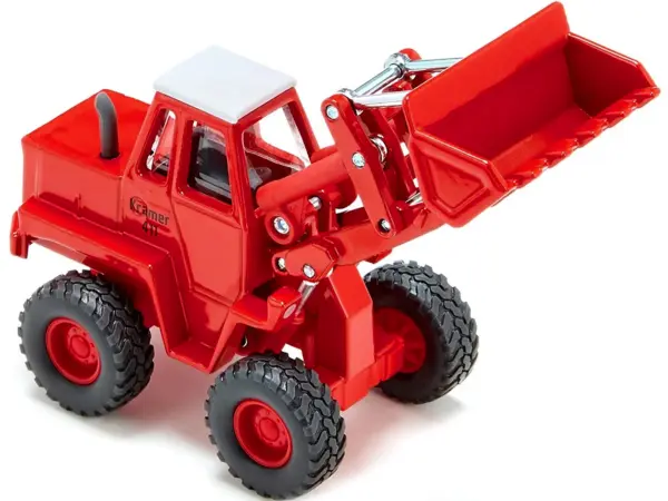 Kramer 411 Wheel Loader Red with White Top 1/50 Diecast Model by Siku #3