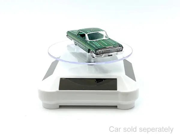 3.5″ Solar Rotating Display Stand with White Base for 1/64 Scale Model Cars #3