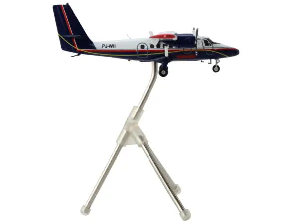 De Havilland DHC-6-300 Commercial Aircraft with Flaps Down "Winair" White and Blue with Red Stripes "Gemini 200" Series 1/200 Diecast Model by GeminiJets #2