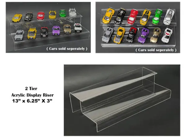 2 Tier Acrylic Stand Riser "Mijo Exclusives" for 1/64 Scale Models #2