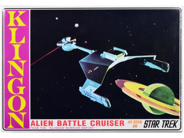 Skill 2 Model Kit "Klingon Warrior Empire" Alien Battle Cruiser "Star Trek" (1966-1969) TV Series 1/650 Scale Model by AMT #1