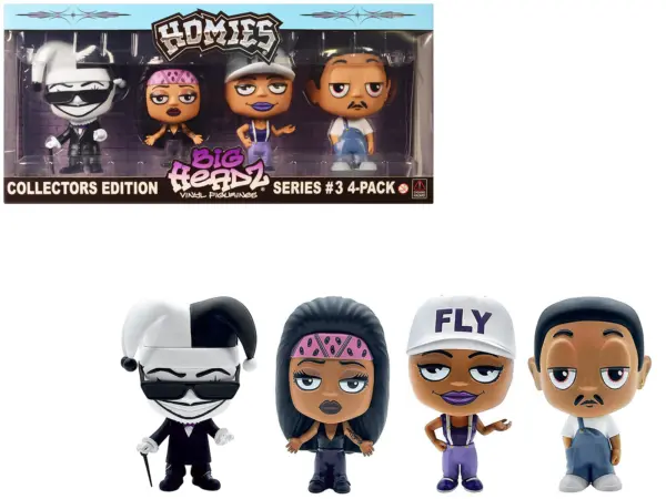 "Homies Big Headz" Series 3 Collector's Edition 4-Pack of Figures by Homies #1