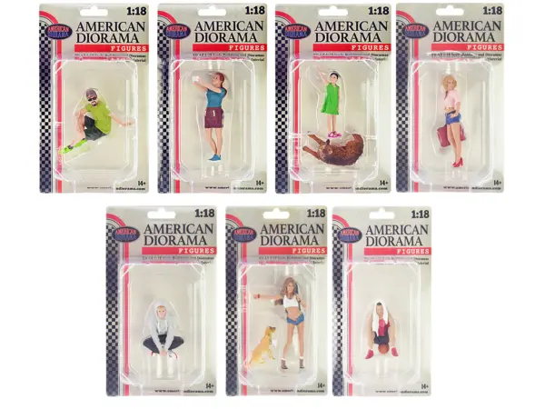 "Figure18 Series 1" 9 piece Figure Set for 1/18 Scale Models by American Diorama #4