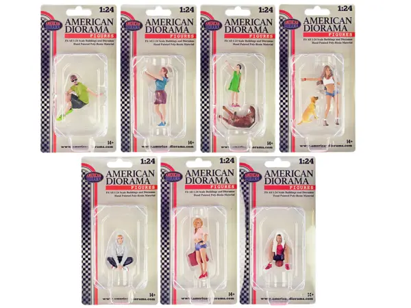 "Figure24 Series 1" 9 piece Figure Set for 1/24 Scale Models by American Diorama #4