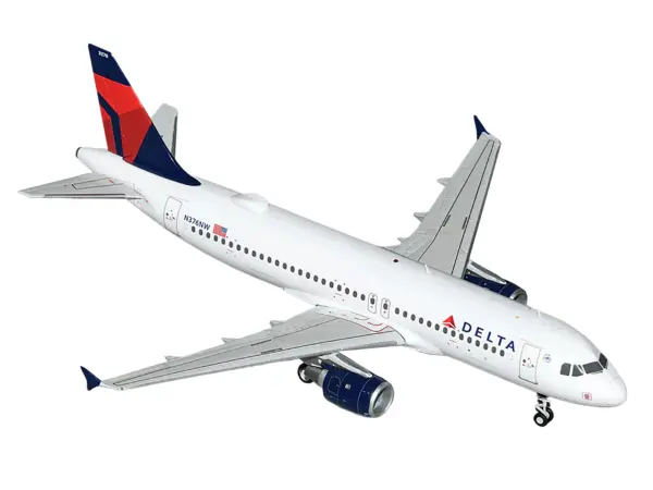 Airbus A320 Commercial Aircraft "Delta Air Lines" (N376NW) White with Red and Blue Tail "Gemini 200" Series 1/200 Diecast Model Airplane by GeminiJets #2