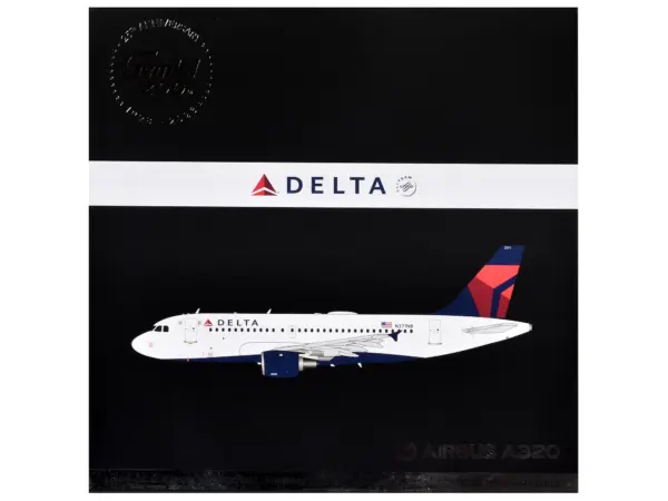 Airbus A320 Commercial Aircraft "Delta Air Lines" (N376NW) White with Red and Blue Tail "Gemini 200" Series 1/200 Diecast Model Airplane by GeminiJets #3