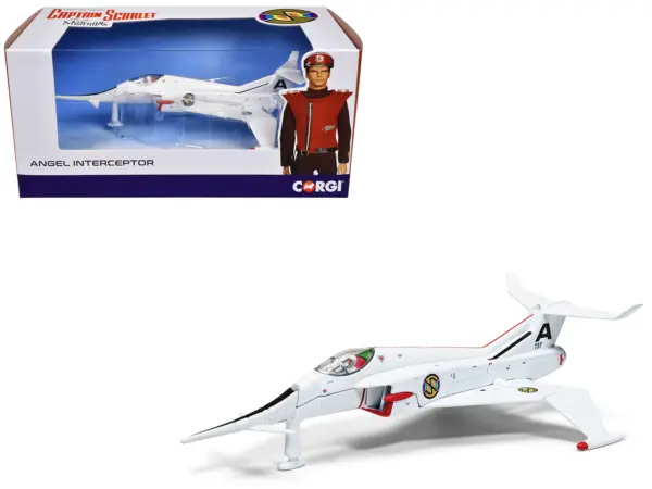 Angel Interceptor Aircraft "World Army Air Force" White "Captain Scarlet and the Mysterons" (1967-1968) TV Series Diecast Model by Corgi #1
