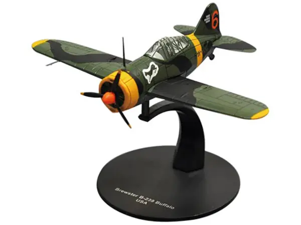 Brewster F2A Buffalo Fighter Aircraft "3rd Squadron Lentolaivue 24" Finnish Air Force 1/72 Diecast Model by DeAgostini #2