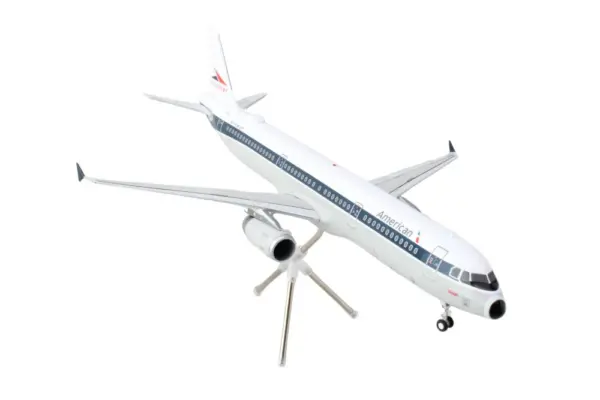 Airbus A321 Commercial Aircraft "American Airlines - Allegheny" (N579UW) White with Blue Stripes "Gemini 200" Series 1/200 Diecast Model Airplane by GeminiJets #2
