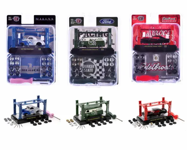 Model Kit 3 piece Car Set Release 70 Limited Edition to 8000 pieces Worldwide 1/64 Diecast Model Cars by M2 Machines #1