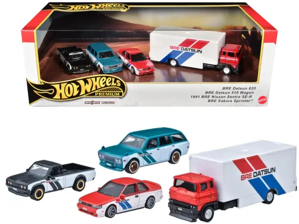 "BRE" Set of 4 pieces Series Hot Wheels "Premium" 2024 Series U Diecast Model Cars by Hot Wheels #1