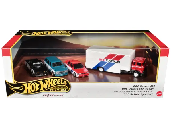 "BRE" Set of 4 pieces Series Hot Wheels "Premium" 2024 Series U Diecast Model Cars by Hot Wheels #3