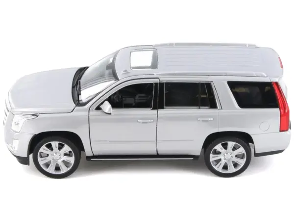 2017 Cadillac Escalade with Sunroof Silver Metallic 1/24-1/27 Diecast Model Car by Welly #3