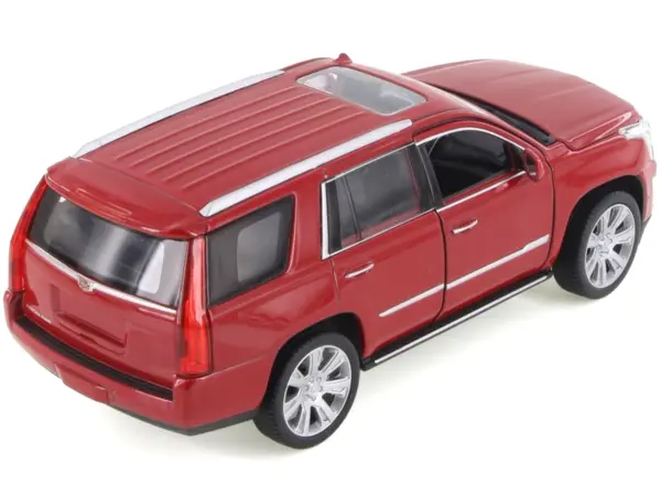 2017 Cadillac Escalade with Sunroof Red Metallic 1/24-1/27 Diecast Model Car by Welly #4