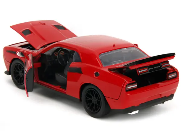 2015 Dodge Challenger Red with Black Stripes and Glenn Diecast Figure "The Walking Dead" (2010-2022) TV Series "Hollywood Rides" Series 1/24 Diecast Model Car by Jada #4