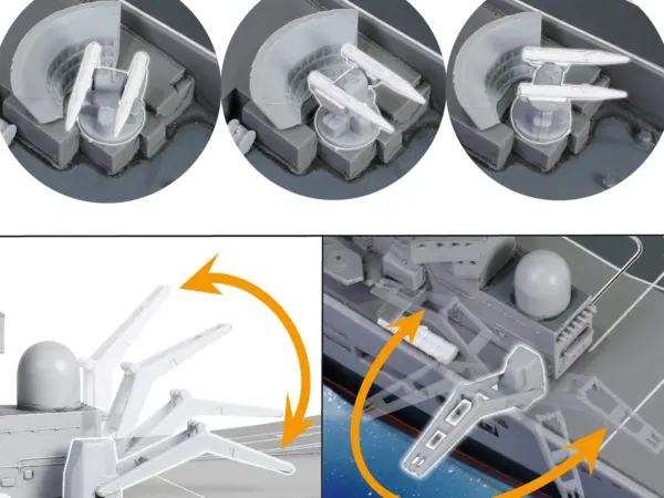 British HMS Invincible (R05) Aircraft Carrier Waterline Edition "Falklands War" (1982) British Royal Navy "Battleship" Series 1/700 Diecast Model by Metal Proud #5