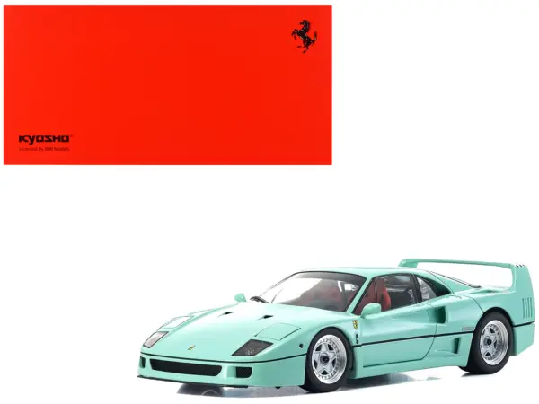 Ferrari F40 Mint Green 1/18 Diecast Model Car by Kyosho #1