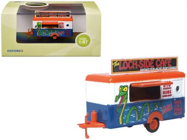 Mobile Food Trailer "Loch-Side Cafe" 1/87 (HO) Scale Diecast Model by Oxford Diecast #1