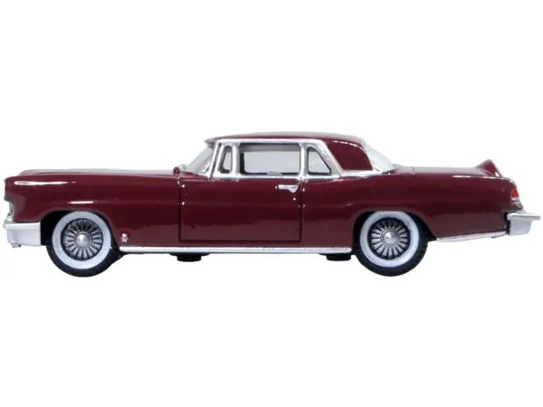 1956 Lincoln Continental Mark II Dark Red 1/87 (HO) Scale Diecast Model Car by Oxford Diecast #2