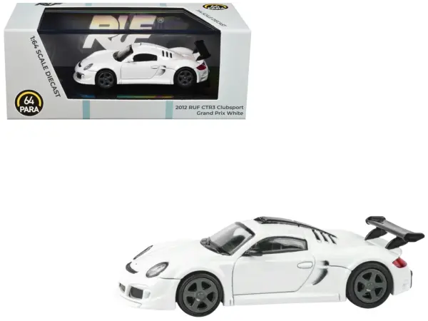 2012 RUF CTR3 Clubsport Grand Prix White 1/64 Diecast Model Car by Paragon Models #1