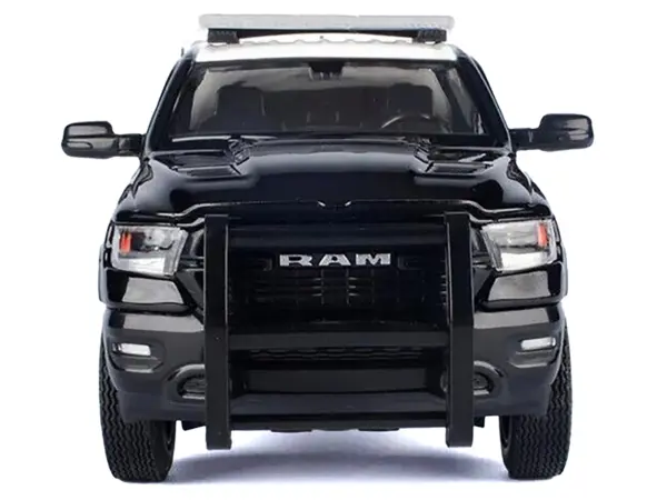 2019 RAM 1500 Laramine Crew Cab Pickup Truck "California Highway Patrol" Black and White with Truck Bed Camper "Law Enforcement and Public Service" Series 1/27 Diecast Model Car by Motormax #3