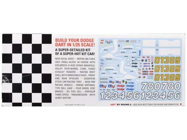 Skill 2 Model Kit Dodge Dart Sportsman Short Track "Kit Car" 1/25 Scale Model by AMT #2