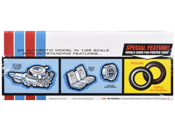 Skill 2 Model Kit 1966 Buick Riviera GS 1/25 Scale Model by AMT #3