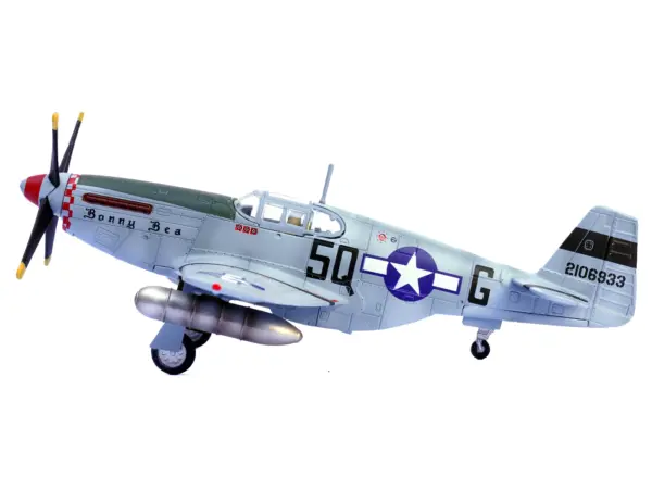 North American P-51B Mustang Aircraft "Bonny Bea 504th Fighter Squadron 339th Fighter Group" (1944) United States Army Air Forces 1/72 Diecast Model Airplane by Legion #2