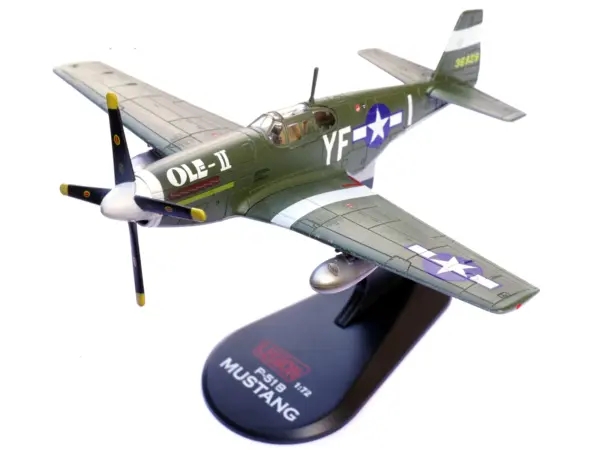 North American P-51B Mustang Aircraft "Ole-II 358th Fighter Squadron 355th Fighter Group Steeple Morden Strafers" (1944) United States Army Air Forces 1/72 Diecast Model Airplane by Legion #4