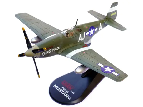 North American P-51B Mustang Aircraft "Ding Hao! 356th Fighter Squadron 354th Fighter Group" (1944) United States Army Air Forces 1/72 Diecast Model Airplane by Legion #4