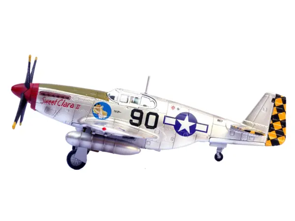 North American P-51B Mustang Aircraft "Sweet Clara II 319th Fighter Squadron 325th Fighter Group" (1944) United States Army Air Forces 1/72 Diecast Model Airplane by Legion #2