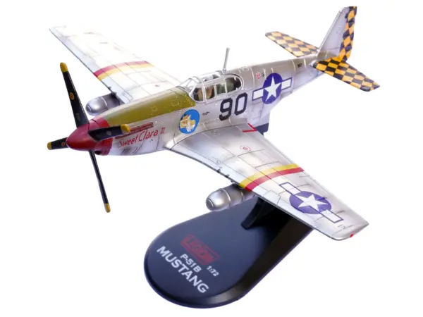 North American P-51B Mustang Aircraft "Sweet Clara II 319th Fighter Squadron 325th Fighter Group" (1944) United States Army Air Forces 1/72 Diecast Model Airplane by Legion #4