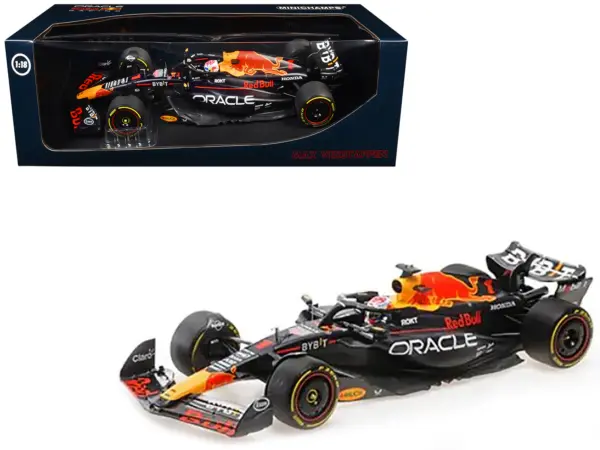 Red Bull Racing RB19 #1 Max Verstappen "Oracle" Winner F1 Formula One "Italian GP" (2023) with Driver Limited Edition to 160 pieces Worldwide 1/18 Diecast Model Car by Minichamps #1