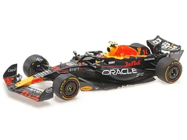 Red Bull Racing RB19 #11 Sergio Perez "Oracle" 2nd Place F1 Formula One "Italian GP" (2023) with Driver Limited Edition to 108 pieces Worldwide 1/18 Diecast Model Car by Minichamps #2