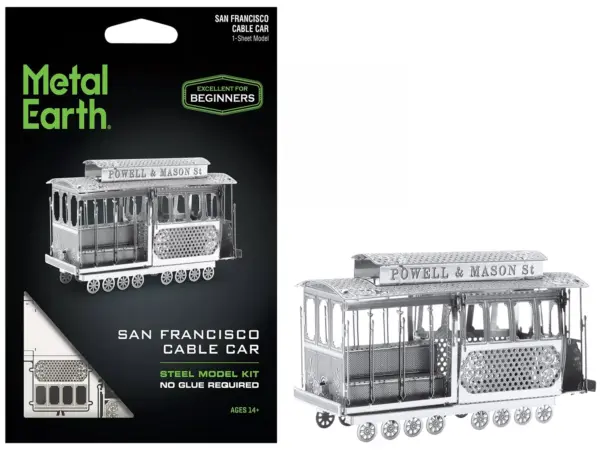 Model Kit San Francisco Cable Car "Powel & Mason St" (Easy Difficulty) Steel Model by Metal Earth #1