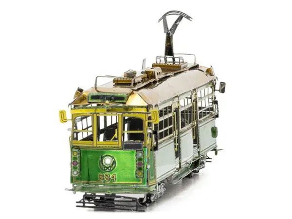 Model Kit Melbourne W-class Tram Green and Gold (Moderate Difficulty) Steel Model by Metal Earth #2