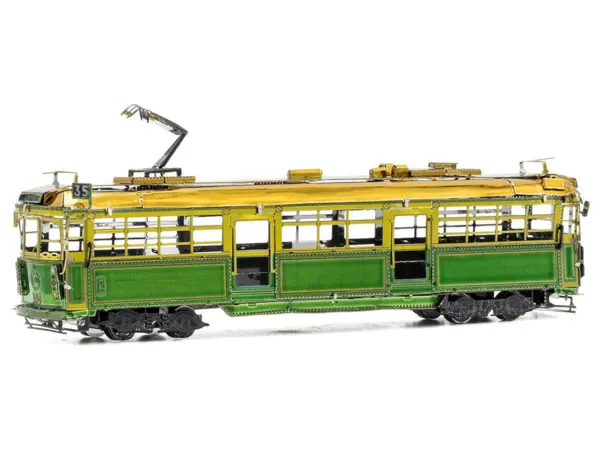 Model Kit Melbourne W-class Tram Green and Gold (Moderate Difficulty) Steel Model by Metal Earth #3