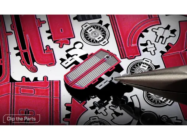 Model Kit 1934 Packard Twelve Convertible Red with Tan Soft Top (Moderate Difficulty) Steel Model by Metal Earth #3