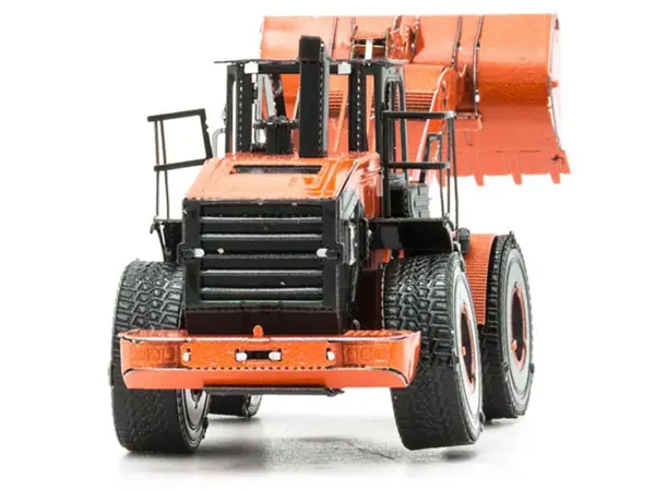 Model Kit Wheel Loader Orange and Black (Challenging Difficulty) Steel Model by Metal Earth #3