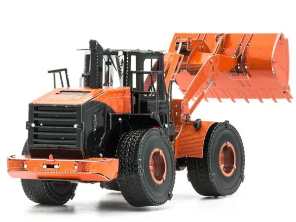 Model Kit Wheel Loader Orange and Black (Challenging Difficulty) Steel Model by Metal Earth #4