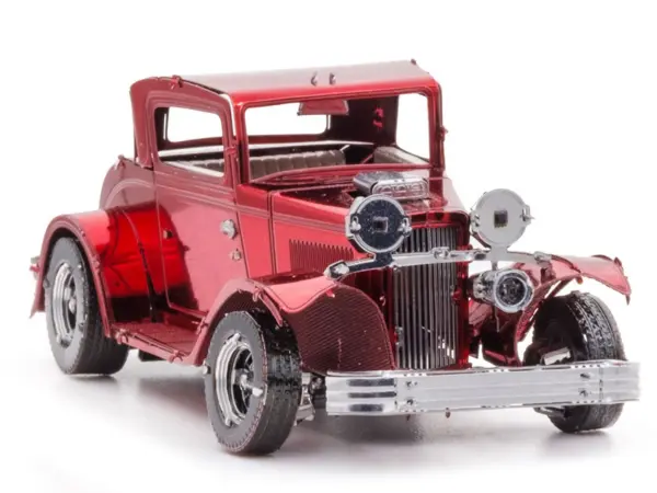 Model Kit 1932 Ford Coupe Red (Moderate Difficulty) Steel Model by Metal Earth #4