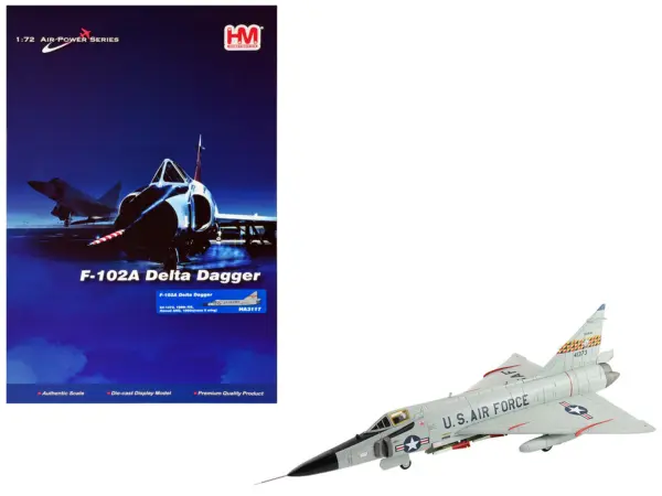 Convair F-102A Delta Dagger Interceptor Aircraft "199th Fighter Interceptor Squadron (FIS) Hawaii Air National Guard" (1960s) United States Air Force "Air Power Series" 1/72 Diecast Model by Hobby Master #1