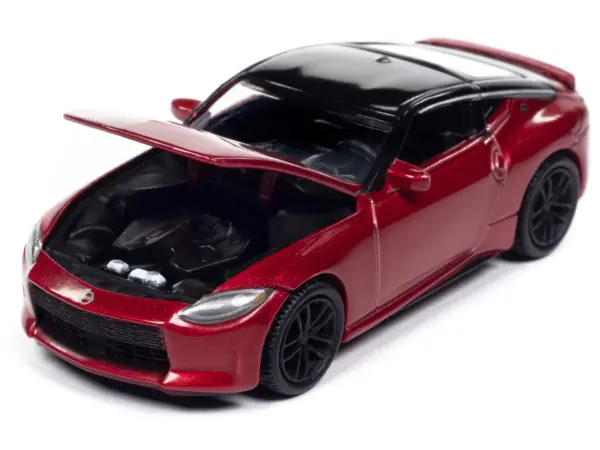 2023 Nissan Z Passion Red Metallic with Black Top "Import Legends" Series 1/64 Diecast Model Car by Auto World #3